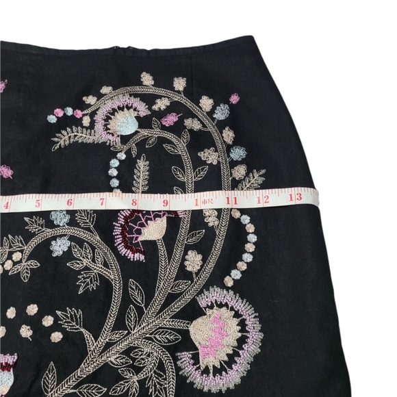 Vintage Richard Malcolm embroidered skirt, sz 8 (223) - Picture 5 of 9